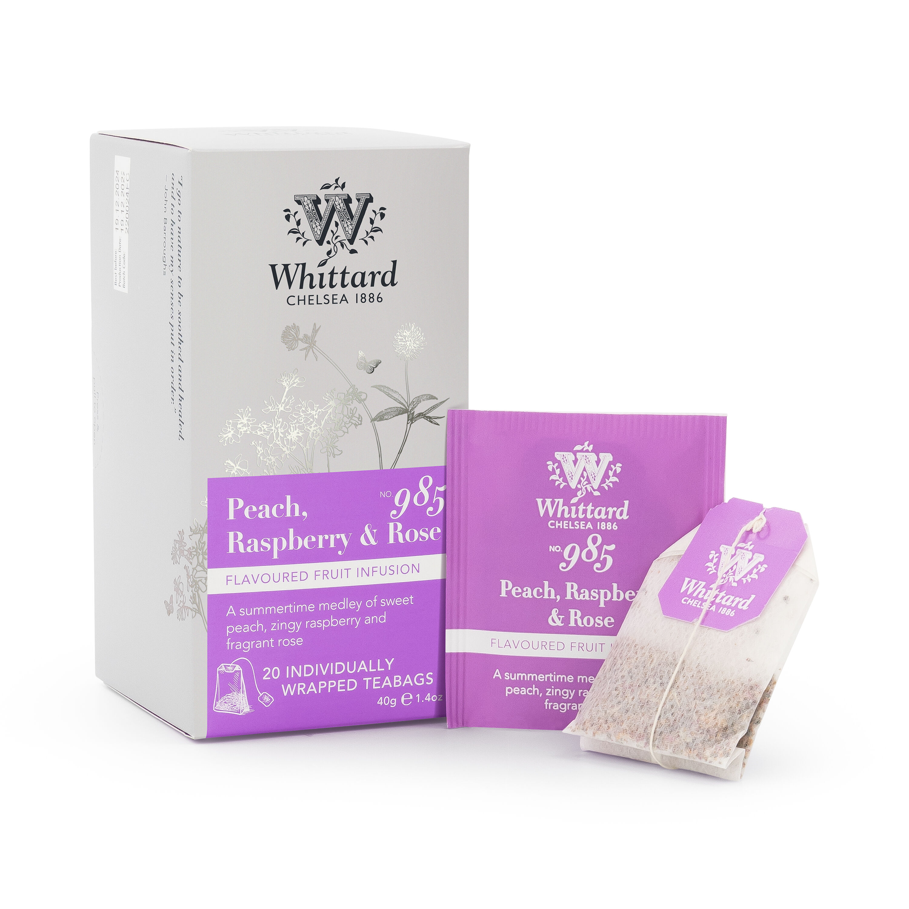 Peach, Raspberry & Rose Infusion Teabags | Teabags | Infusion